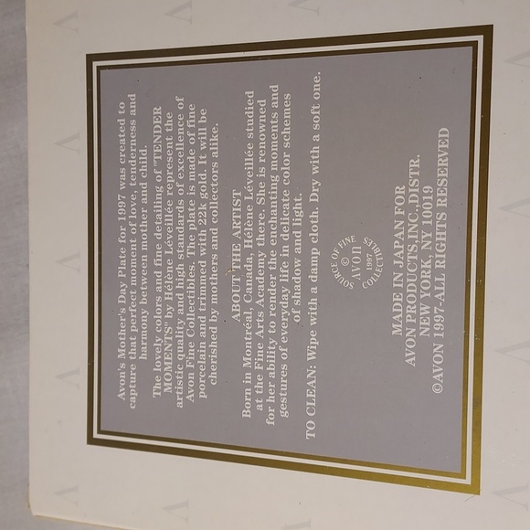 Vintage 1997 Avon Mother's Day Plate in Original Box - Picture 4 of 5